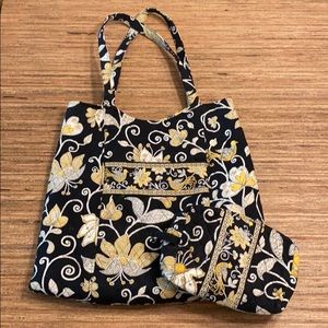 Vera Bradley Tote Bundle in Yellow Bird